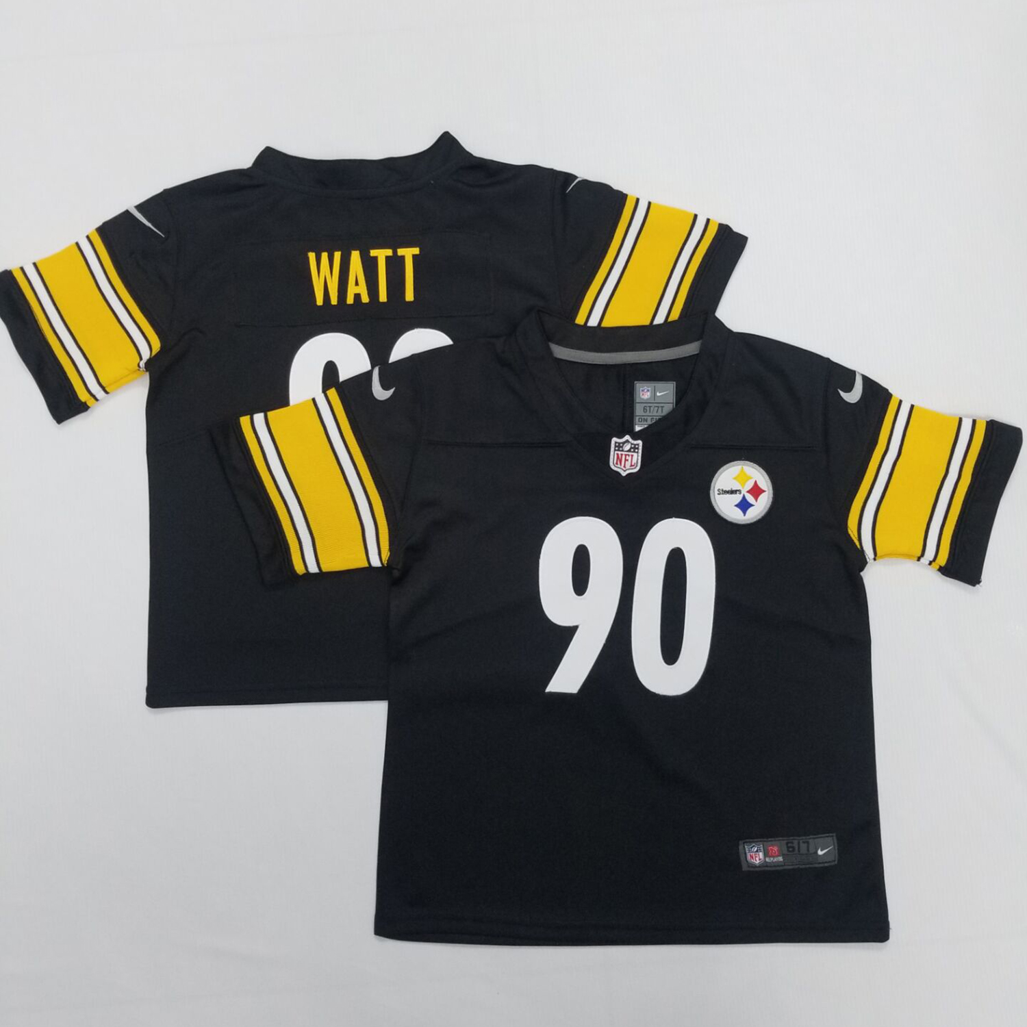 Toddler Nike Steelers #90 T. J. Watt Black Team Color Stitched NFL Vapor Untouchable Limited Jersey